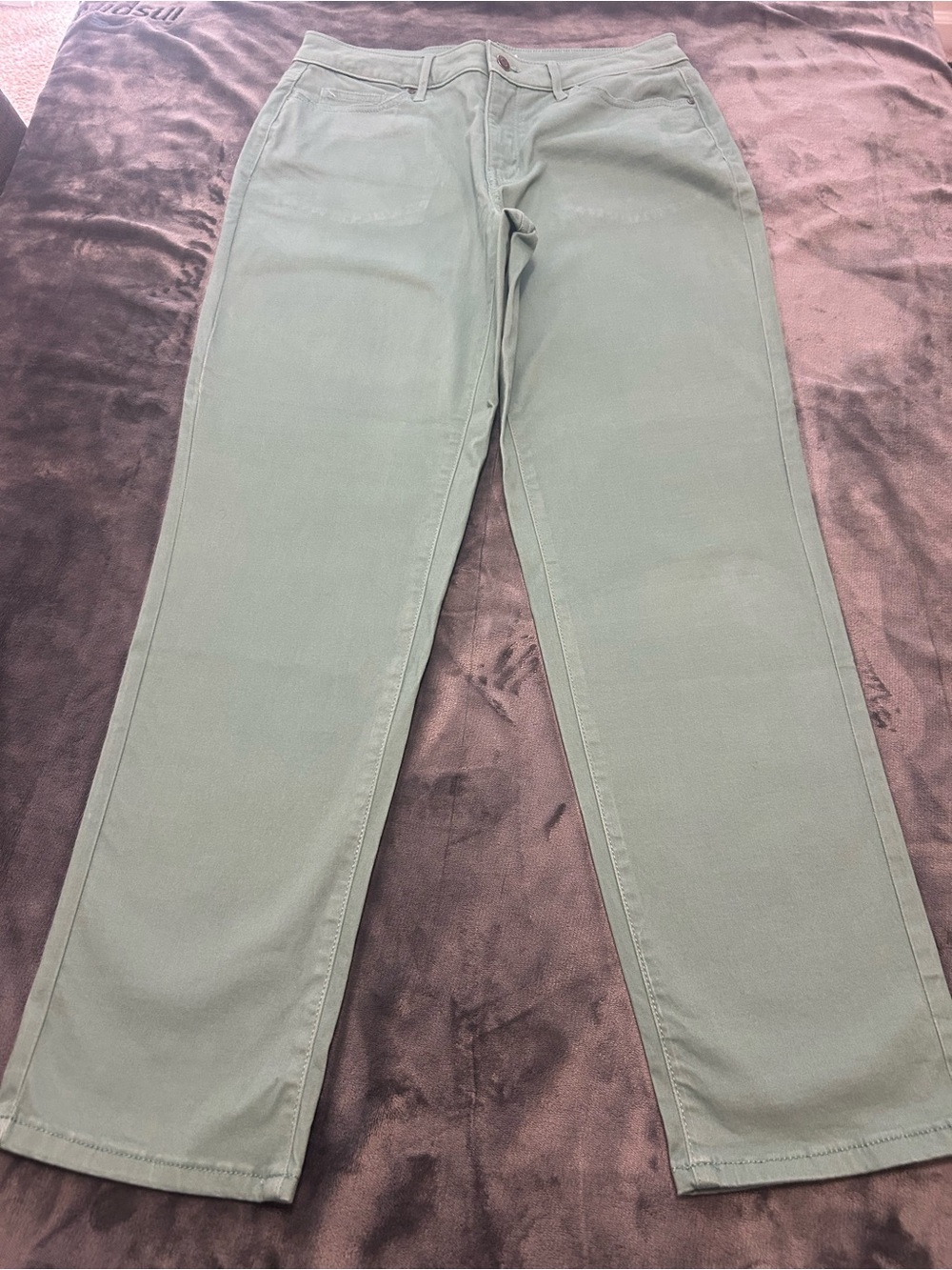 croft & barrow Ladies Light Sage Straight Jeans